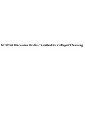 NUR 500 Discussion Drafts-Chamberlain College Of Nursing.