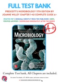 Test Bank for Prescott's Microbiology 11th Edition By Joanne Willey Chapter 1-43 Complete Guide A+