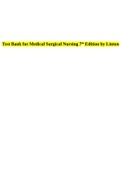 Test Bank for Medical Surgical Nursing 7th Edition by Linton.
