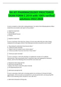  RN ATI PHARMACOLOGY PROCTORED EXAM FORM C 2019-with 100% verified solutions-2022-2024