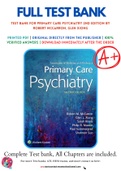 Test Bank For Primary Care Psychiatry 2nd Edition by Robert McCarron, Glen Xiong 9781496349217 Chapter 1-26 Complete Guide.