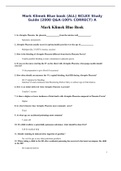 Mark Klimek Blue book (ALL) NCLEX Study Guide (2000 Q&A-100% CORRECT) A