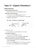 A Level Edexcel Chemistry - Topic 17 - Organic Chemistry 2/II