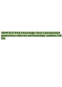 NRNP 6531 Week 8 Knowledge Check Gastrointestinal genitourinary endocrine and hematologic conditions Fall Qtr.