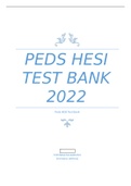 Peds HESI Test Bank 2022 