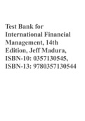 Test Bank for International Financial Management, 14th Edition, Jeff Madura