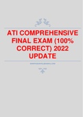 ATI COMPREHENSIVE FINAL EXAM (100% CORRECT) 2022 UPDATE