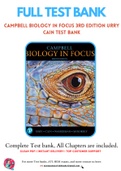 Test Bank for Campbell Biology in Focus 3rd Edition By Lisa A. Urry; Michael L. Cain; Steven A. Wasserman; Peter V. Minorsky; Rebecca Orr Chapter 1-43