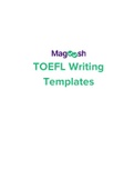 TOEFL Writing Templates