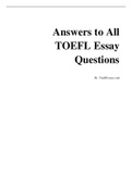 TOEFL Essay Questions.