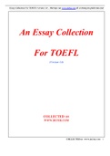 Sample Essay For TOEFL