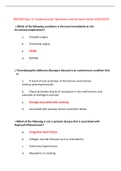 BIO 669 Quiz 4- Cardiovascular Questions and Answers latest 2022/2023,100% CORRECT