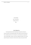PSY 510 Topic 3 Benchmark Assignment, Critical Thinking Essay