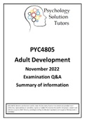 PYC4805 Adult Exam 2022 