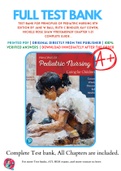 Test Bank For Principles of Pediatric Nursing 8th Edition By Jane W Ball; Ruth C Bindler; Kay Cowen; Michele Rose Shaw 9780136859659 Chapter 1-31 Complete Guide .