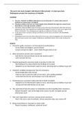 Possible literary questions and simplified points for Shakespeare's Macbeth. 