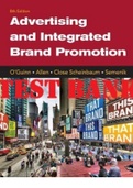 TEST BANK for Advertising and Integrated Brand Promotion, 8th Edition, Thomas O’Guinn, Chris Allen, Angeline Close Scheinbaum Richard J. Semenik. All 18 Chapters. (Complete Download). 427 Pages.