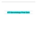ATI Gerontology Final Quiz