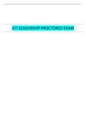 ATI LEADERSHIP PROCTORED EXAM | VERIFIED SOLUTION 