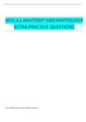 HESI A2 ANATOMY AND PHYSIOLOGY  EXTRA PRACTICE QUESTIONS