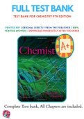 TEST BANK FOR CHEMISTRY 9TH EDITION
