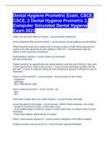 Dental Hygiene Prometric Exam, CSCE, CSCE, 2 Dental Hygiene Prometric 2, Computer Simulated Dental Hygiene Exam 2023