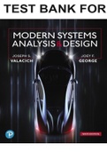 TEST BANK for Modern Systems Analysis and Design 9th Edition by Joseph Valacich, Joey George and Jeffrey Hoffer. (All Chapters 1-14) 