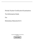 Florida Teacher Certification Examinations Test Information Guide for Elementary Education K–6 