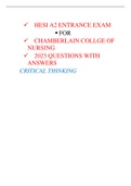 CHAMBERLAIN COLLEGE OF NURSING(HESI A2 2023)Critical Thinking PDF DOCUMENT-LATEST UPDATE FOR REAL EXAMCHAMBERLAIN COLLEGE OF NURSING(HESI A2 2023)Critical Thinking PDF DOCUMENT-LATEST UPDATE FOR REAL EXAM