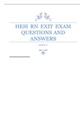 HESI RN EXIT EXAM QUESTIONS AND ANSWERS