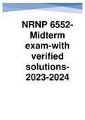NRNP 6552-Midterm exam-with verified  solutions-2023-2024