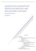 Summary of the course: concepts of protein technology