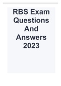 RBS Exam (Questions And Answers)2023