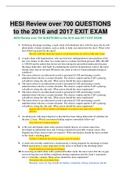 HESI Review over 700 QUESTIONS to the 2016 and 2017 EXIT EXAM