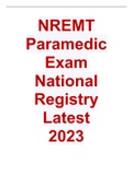 NREMT Paramedic Exam(National Registry)Latest 2023