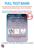 Test Bank For Advanced Practice Psychiatric Nursing 3rd Edition by Kathleen Tusaie, Joyce Fitzpatrick 9780826185334 Chapter 1-24 Complete Guide.