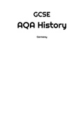 AQA GCSE History - 'Germany (1890-1945)' Full Notes