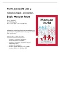Samenvatting en tentamenuitwerkingen  - Mens en recht jaar 2 - Mr.A. Bunthof, Mr.Y.M. Visscher. ISBN 9789001593230