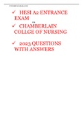 chamberlain college of nursing HESI (A2 2023)  READING - questions & answers latest updates