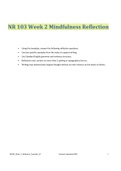 NR 103 Week 2 Mindfulness Reflection.