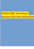 NR 548 Exam Useful Study Guides 2023/2024