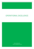 Summary Operational Excellence