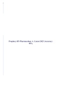 Prophecy RN Pharmacology A | Latest 2023 |Accuracy: 95%