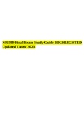 NR 599 Final Exam Study Guide HIGHLIGHTED Updated Latest 2023.