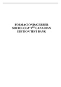 FORMACIONIS/GERBER SOCIOLOGY 9TH CANADIAN EDITION TEST BANK