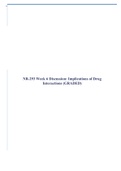 NR-293 Week 6 Discussion: Implications of Drug Interactions (GRADED)