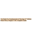 TEST BANK FOR FUNDAMENTALS OF NURSING 10TH EDITION POTTER PERRY (925) & Test Bank For Fundamentals of Nursing 11th Edition Potter Perry Chapter 1-50 | Complete Guide.