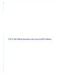 TNCC 8th Edition Questions and Answers(2022 edition)