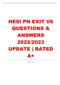 HESI PN EXIT V1 TO 6 PACK QUESTIONS & ANSWERS 2022/2023 UPDATE | RATED A+| COMNINED PACKAGE DEAL