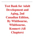 Adult Development and Aging 2nd Canadian Edition By Whitbourne, Whitbourne, Konnert (Test Bank )